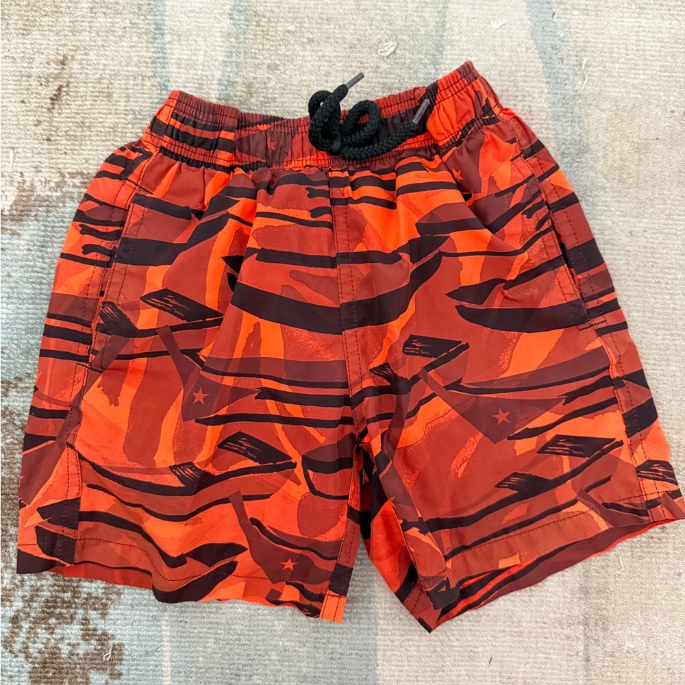 Vilebrequin Boys Orange Comporta Jihin Kids Swimming Shorts Swim Trunks size 6